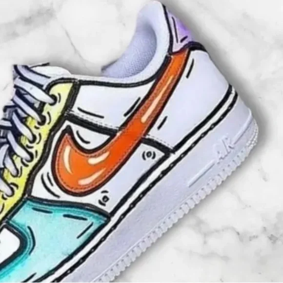 Painted Custom Air Force One Nike AF1 Stylish Cool Trending Cartoon